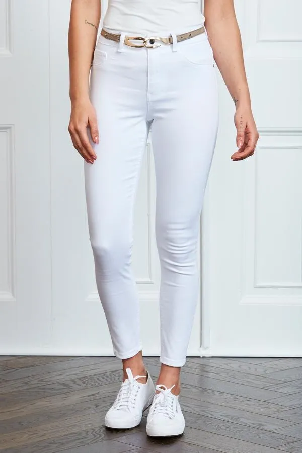 Sosandar Jeans and Jeggings Women White Perfect Skinny Jeans White