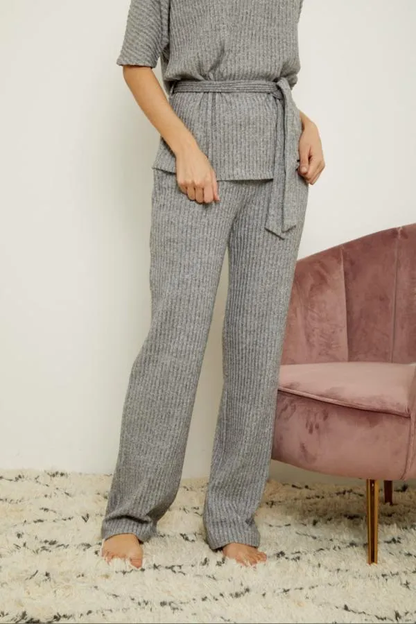 Sosandar Loungewear Women Grey Super Soft Loungewear Trousers Grey