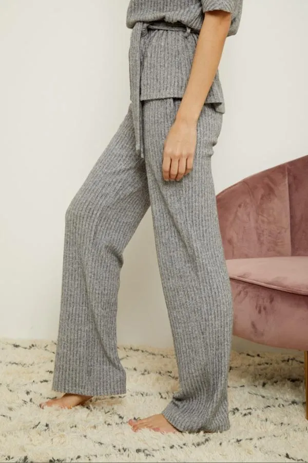 Sosandar Loungewear Women Grey Super Soft Loungewear Trousers Grey