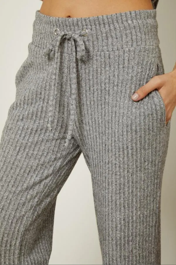 Sosandar Loungewear Women Grey Super Soft Loungewear Trousers Grey