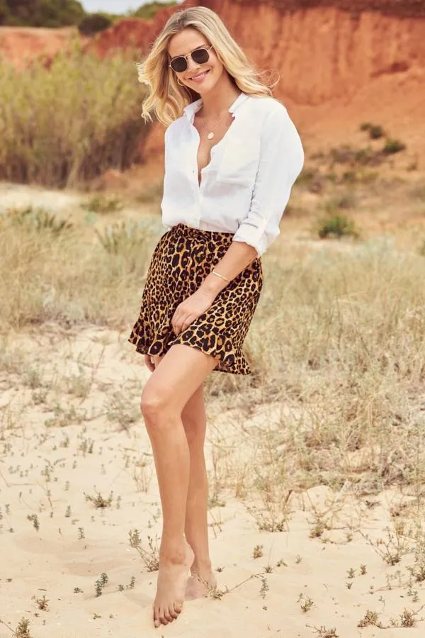 Sosandar Tops Women Ivory Linen Pocket Detail Shirt Ivory