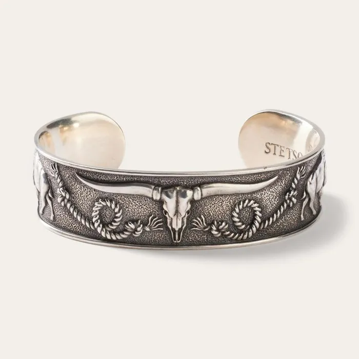 Southwestern Cuff Grey Men Stetson Bracelets