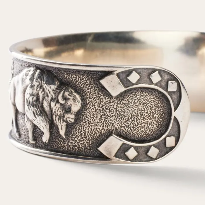 Southwestern Cuff Grey Men Stetson Bracelets