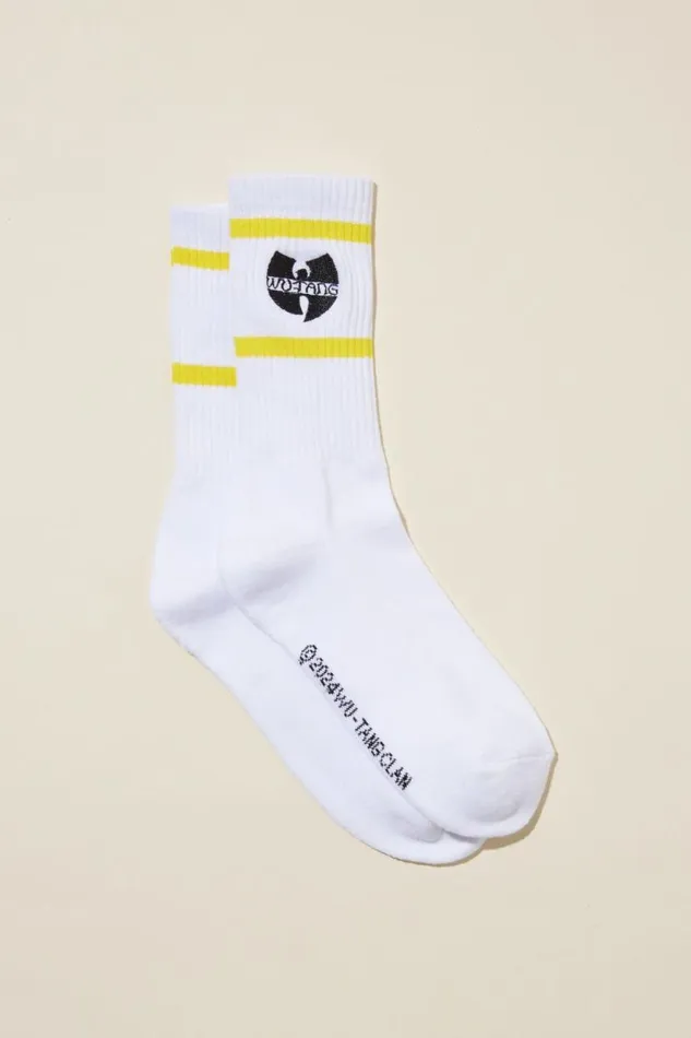 Special Edition Sock Lcn Mt Whitewu Tang Logo Men Cotton On Socks and Underwear Special Edition Sock Lcn Mt Whitewu Tang Logo Men Cotton On Socks and Underwear