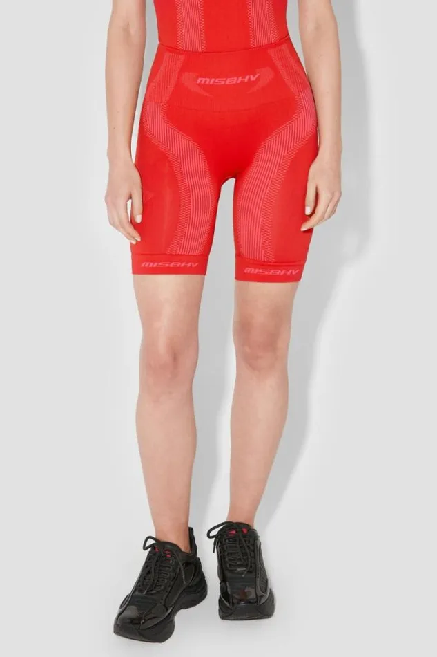 Sport Biker Shorts Coral Red Women MISBHV Shorts