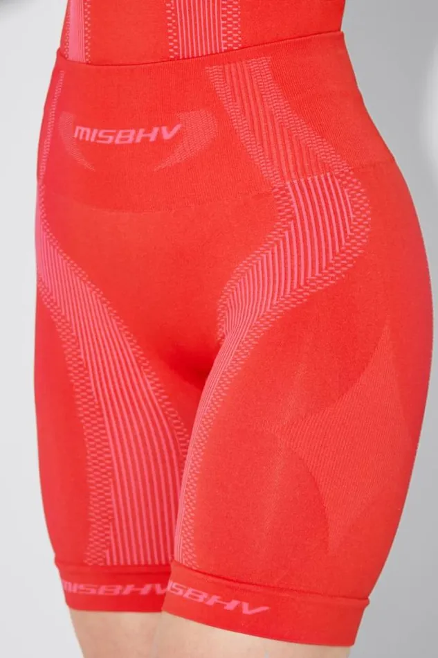 Sport Biker Shorts Coral Red Women MISBHV Shorts