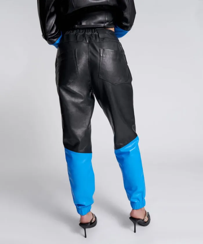 STAND BY LEATHER TRACK PANTS Women One Teaspoon Bottoms STAND BY LEATHER TRACK PANTS Women One Teaspoon Bottoms