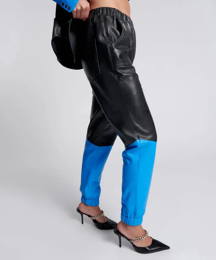 STAND BY LEATHER TRACK PANTS Women One Teaspoon Bottoms STAND BY LEATHER TRACK PANTS Women One Teaspoon Bottoms