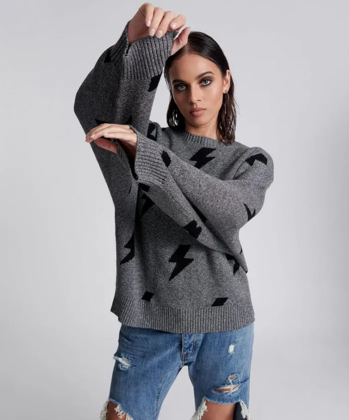 STATIC LIGHTNING SWEATER Women One Teaspoon Knitwear STATIC LIGHTNING SWEATER Women One Teaspoon Knitwear