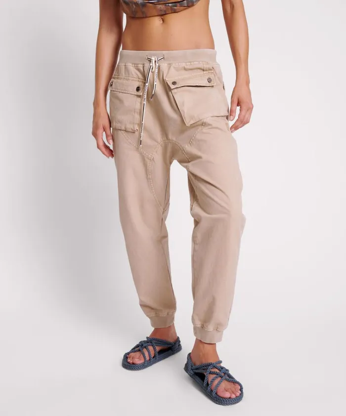 STONE CANVAS CADET PANTS Women One Teaspoon Bottoms STONE CANVAS CADET PANTS Women One Teaspoon Bottoms
