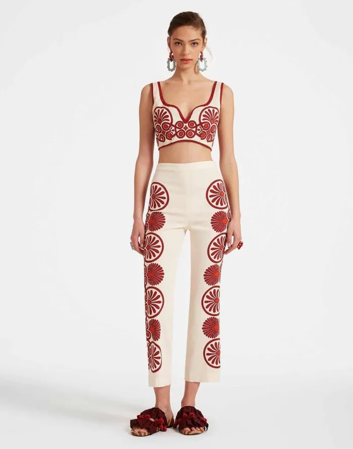 Stretch Pants Medallion Place Cream Women La Double J Shorts and Pants