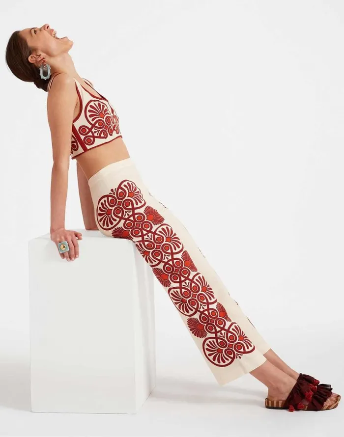Stretch Pants Medallion Place Cream Women La Double J Shorts and Pants Stretch Pants Medallion Place Cream Women La Double J Shorts and Pants