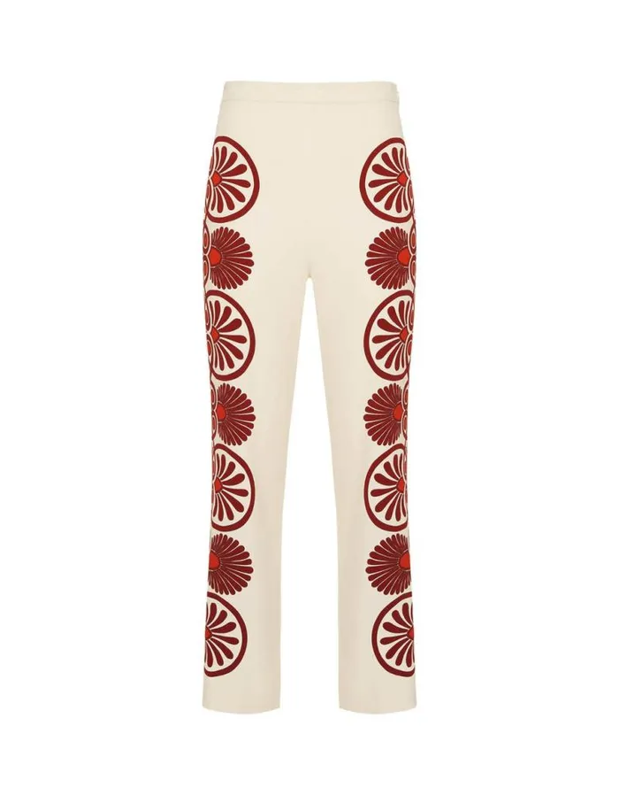 Stretch Pants Medallion Place Cream Women La Double J Shorts and Pants Stretch Pants Medallion Place Cream Women La Double J Shorts and Pants