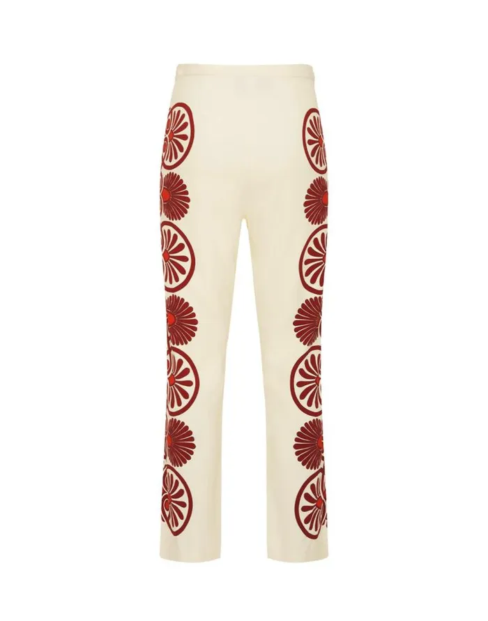 Stretch Pants Medallion Place Cream Women La Double J Shorts and Pants Stretch Pants Medallion Place Cream Women La Double J Shorts and Pants
