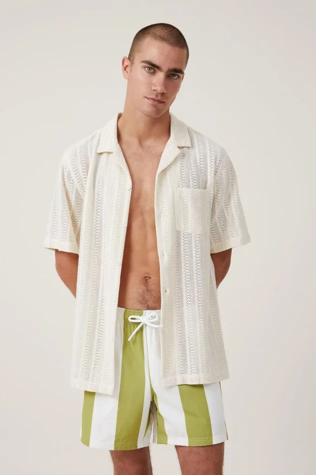 Stretch Swim Short Sage Bold Stripe Men Cotton On Shorts Stretch Swim Short Sage Bold Stripe Men Cotton On Shorts