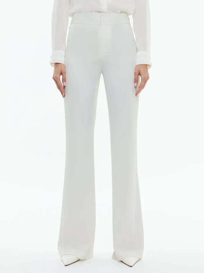 Suits Women Alice Olivia ANDREW MID RISE BOOTCUT PANT Off White