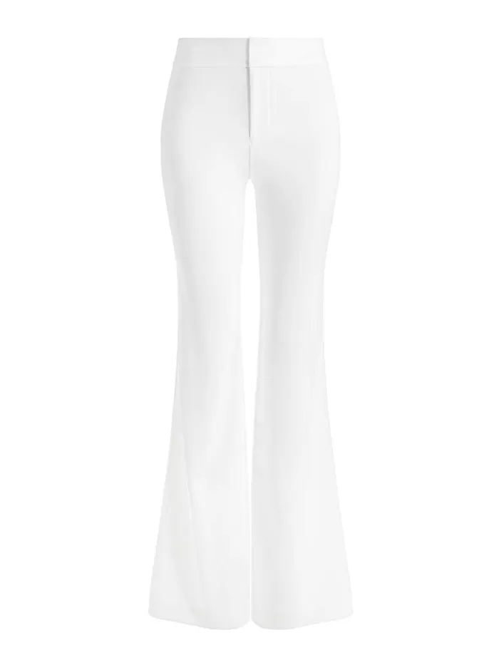 Suits Women Alice Olivia ANDREW MID RISE BOOTCUT PANT Off White