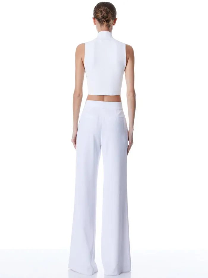 Suits Women Alice Olivia DYLAN HIGH WAISTED WIDE LEG PANT Black