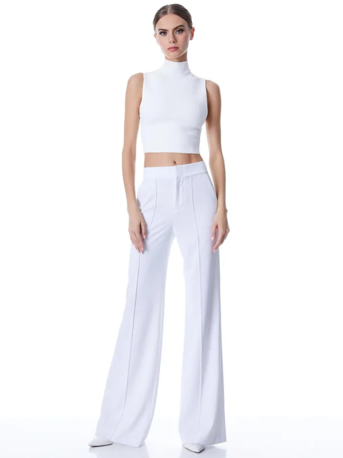 Suits Women Alice Olivia DYLAN HIGH WAISTED WIDE LEG PANT Black