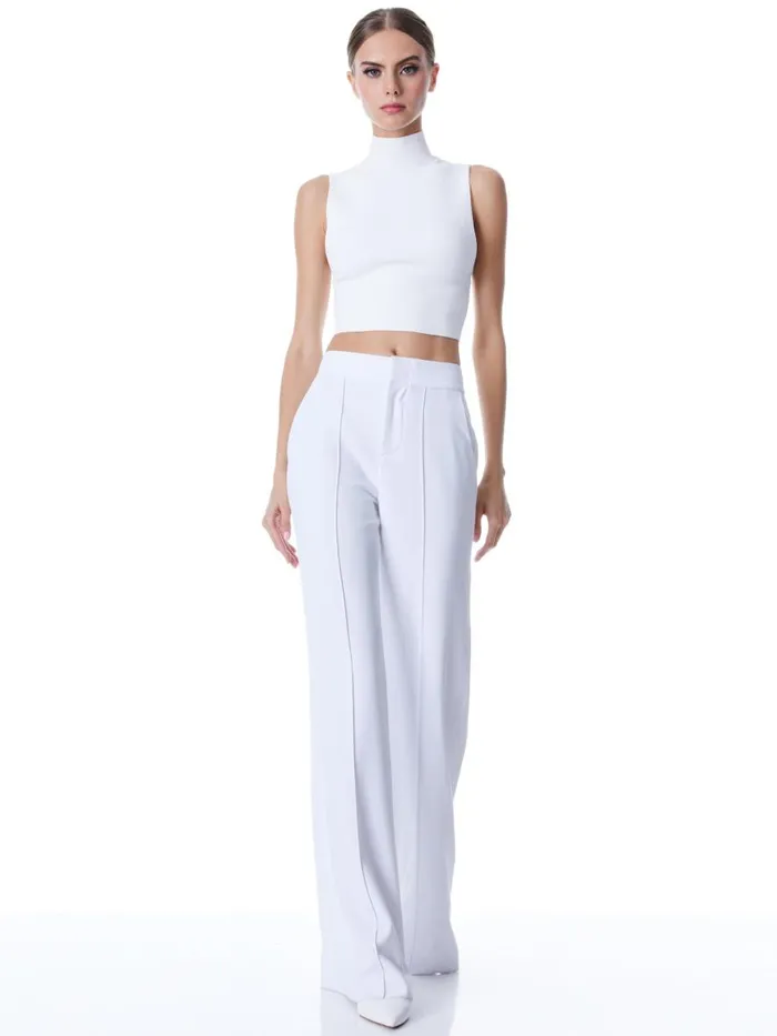 Suits Women Alice Olivia DYLAN HIGH WAISTED WIDE LEG PANT Black