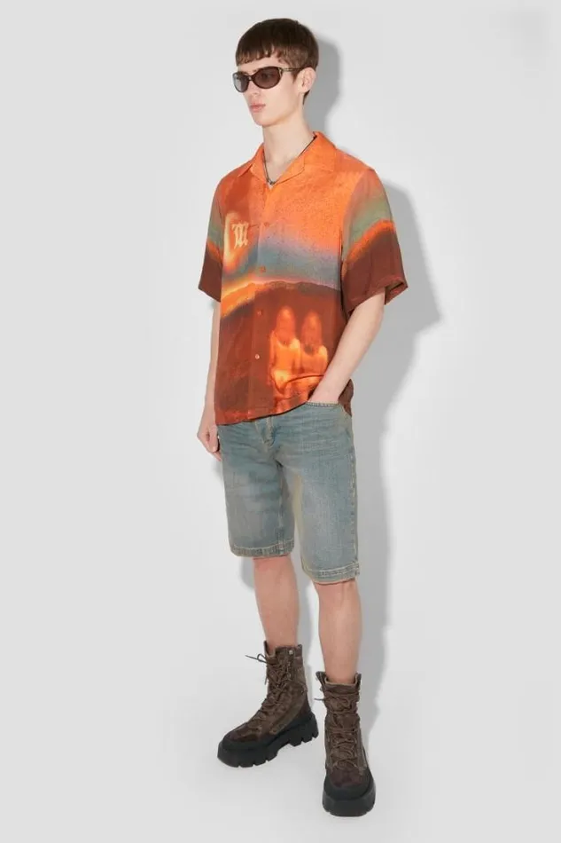 Sunset Wash Baggy Denim Shorts Blue Men MISBHV Shorts