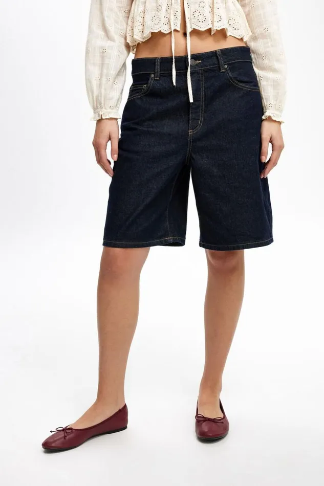 Super Baggy Denim Jort Indigo Women Cotton On Shorts Super Baggy Denim Jort Indigo Women Cotton On Shorts