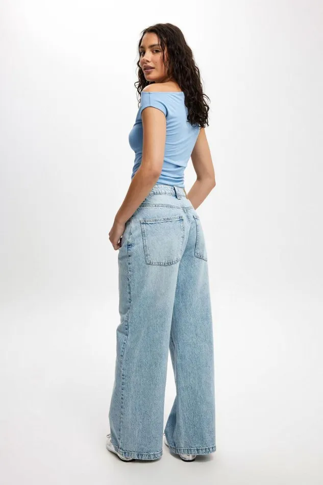 Super Baggy Jean Palm Blue Women Cotton On Pants Super Baggy Jean Palm Blue Women Cotton On Pants