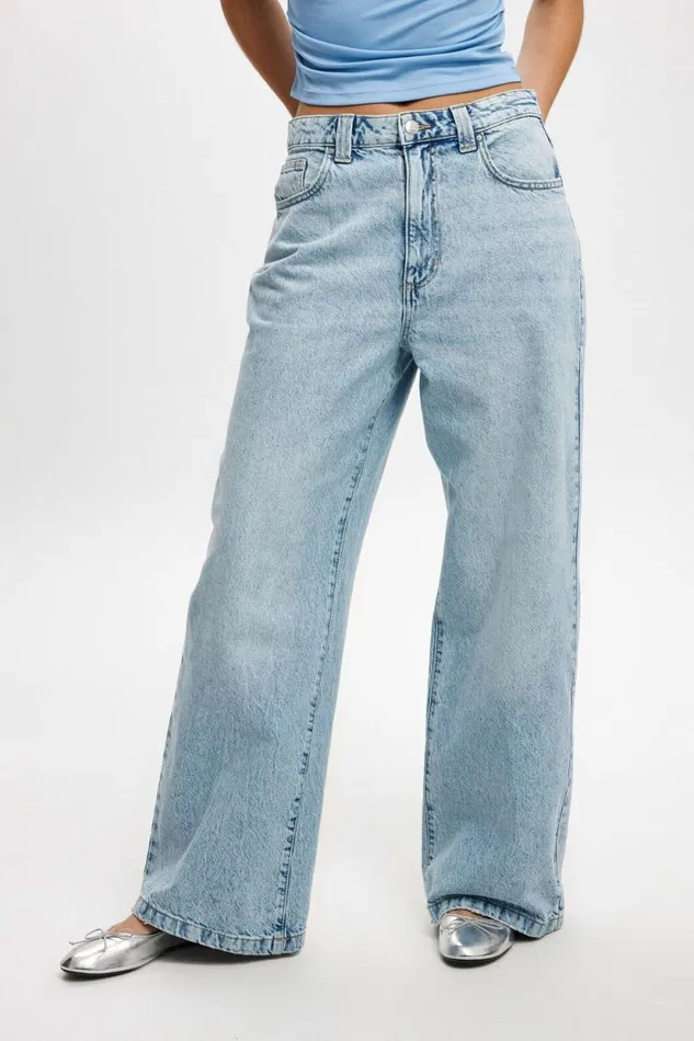 Super Baggy Jean Palm Blue Women Cotton On Pants Super Baggy Jean Palm Blue Women Cotton On Pants