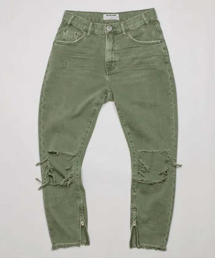 SUPER KHAKI HIGH WAIST FREEBIRDS SKINNY PANT Women One Teaspoon Bottoms SUPER KHAKI HIGH WAIST FREEBIRDS SKINNY PANT Women One Teaspoon Bottoms