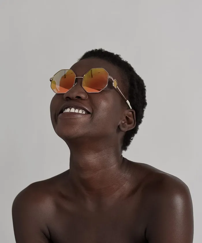 SUPERHERO SUNGLASSES GOLD Women One Teaspoon Sunglasses