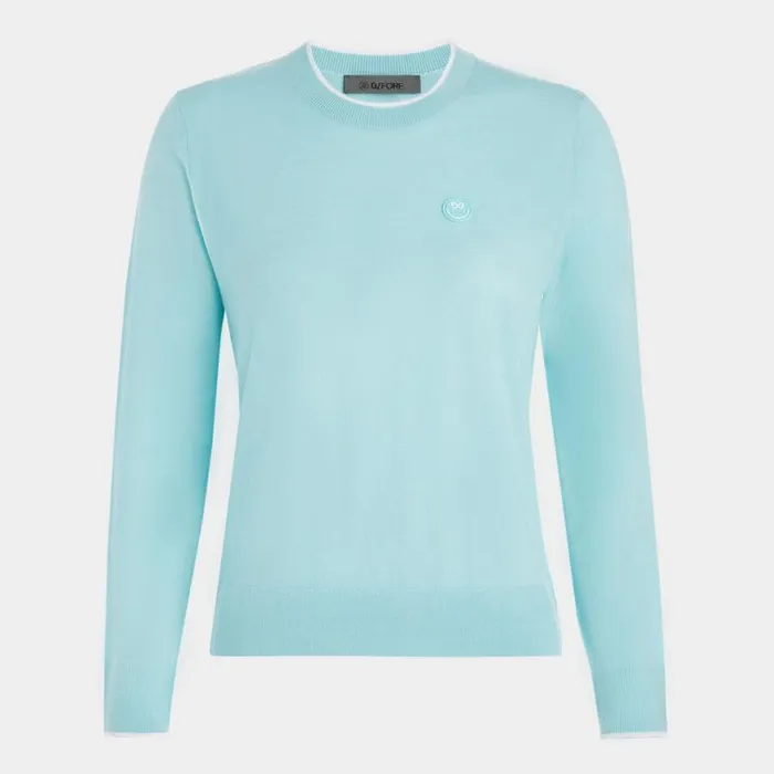 Sweaters Women GFORE HAPPY G039S MERINO WOOL CREWNECK SWEATER Powder