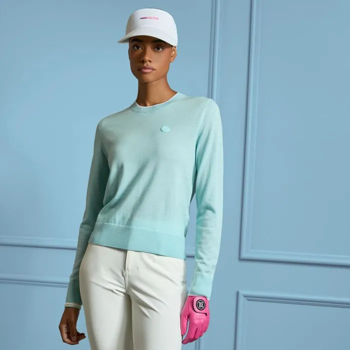 Sweaters Women GFORE HAPPY G039S MERINO WOOL CREWNECK SWEATER Powder