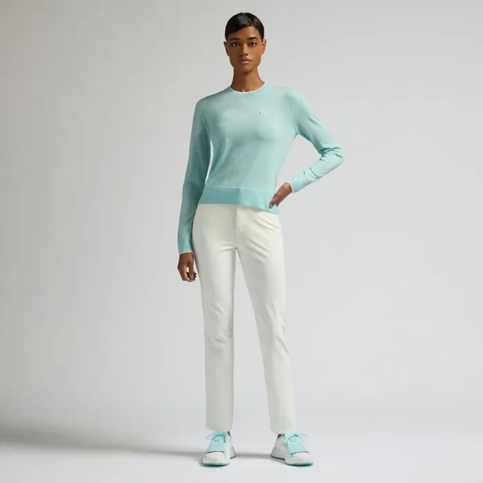 Sweaters Women GFORE HAPPY G039S MERINO WOOL CREWNECK SWEATER Powder