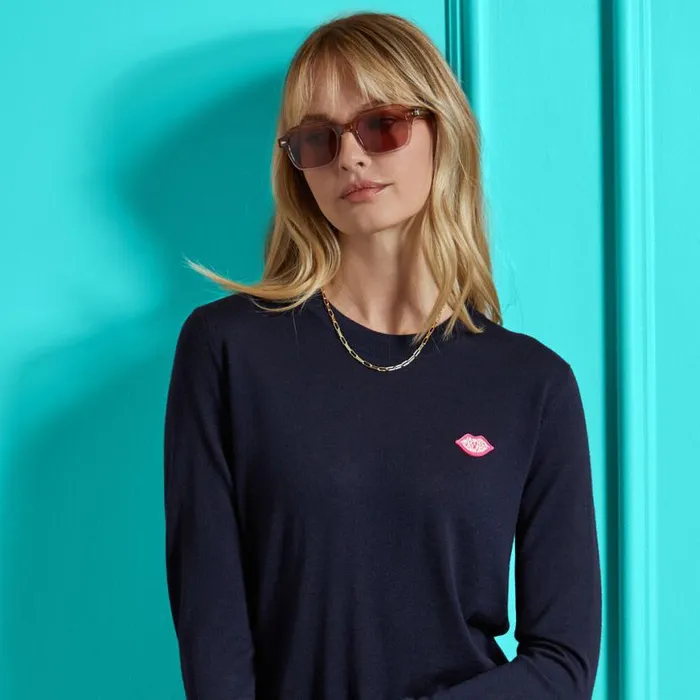 Sweaters Women GFORE MOTHER GOLFER MERINO WOOL CREWNECK SWEATER Twilight Sweaters Women GFORE MOTHER GOLFER MERINO WOOL CREWNECK SWEATER Twilight