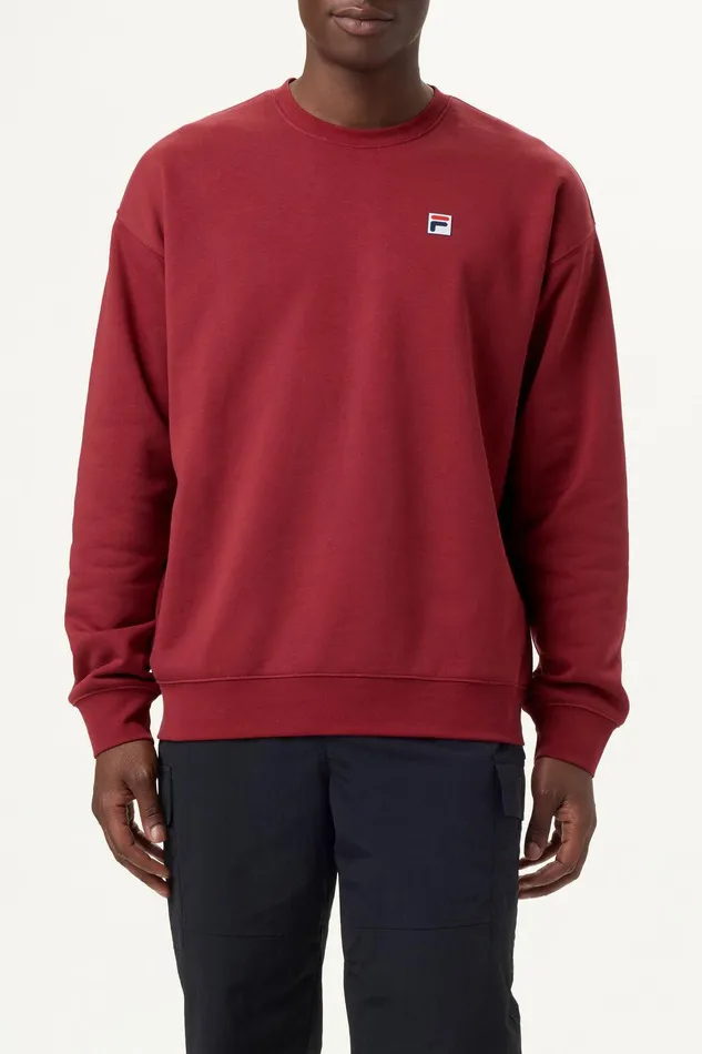 Sweatshirts and Hoodies Men Fila Classic Relaxed Sweatshirt 601 Tibetan Red Sweatshirts and Hoodies Men Fila Classic Relaxed Sweatshirt 601 Tibetan Red