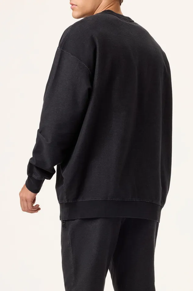 Sweatshirts and Hoodies Men Fila Denim Research Crew Neck 001 Black Sweatshirts and Hoodies Men Fila Denim Research Crew Neck 001 Black