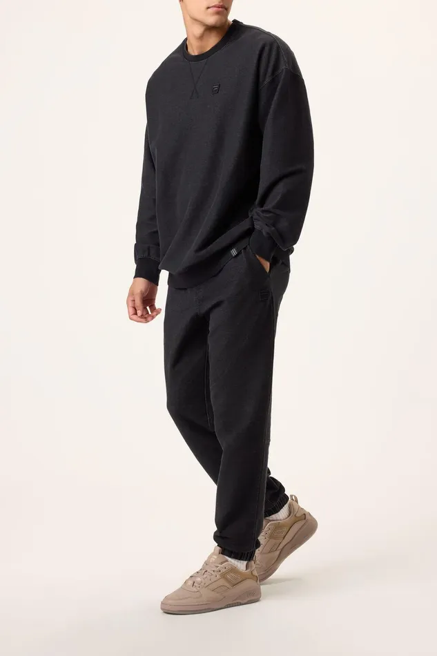 Sweatshirts and Hoodies Men Fila Denim Research Crew Neck 001 Black Sweatshirts and Hoodies Men Fila Denim Research Crew Neck 001 Black