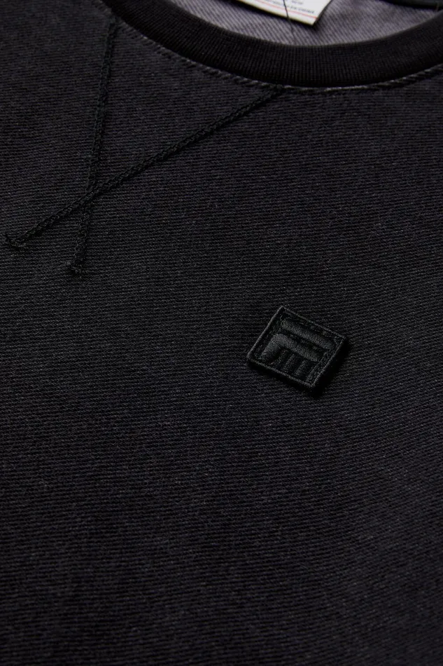 Sweatshirts and Hoodies Men Fila Denim Research Crew Neck 001 Black Sweatshirts and Hoodies Men Fila Denim Research Crew Neck 001 Black