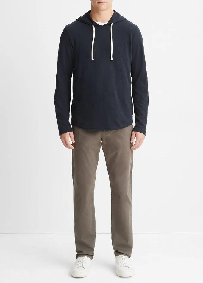 Sweatshirts and Hoodies Men Vince Textured Cotton Hoodie Coastal Blue