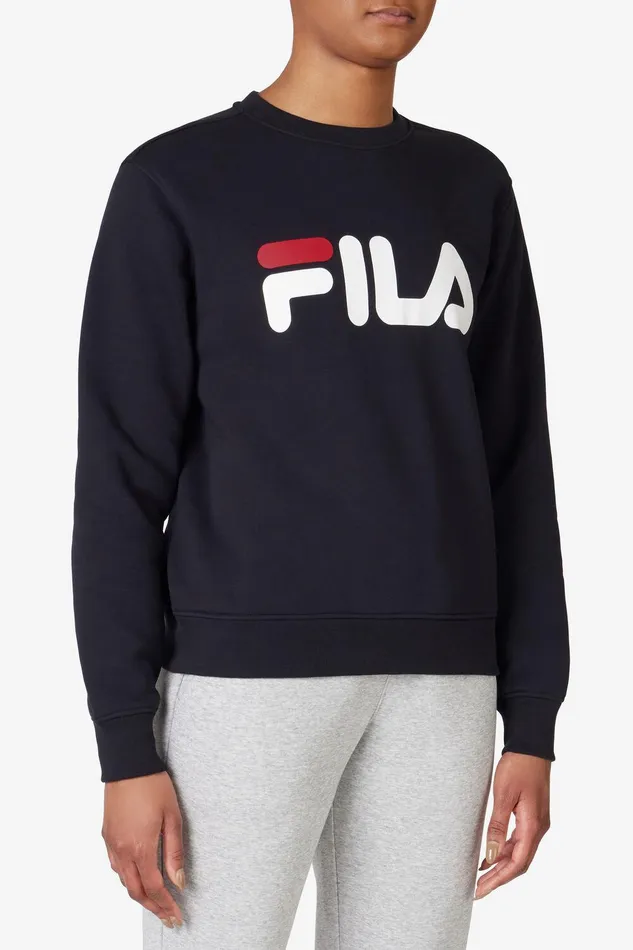 Sweatshirts and Hoodies Women Fila Classic Fila Logo Long Sleeve Crew