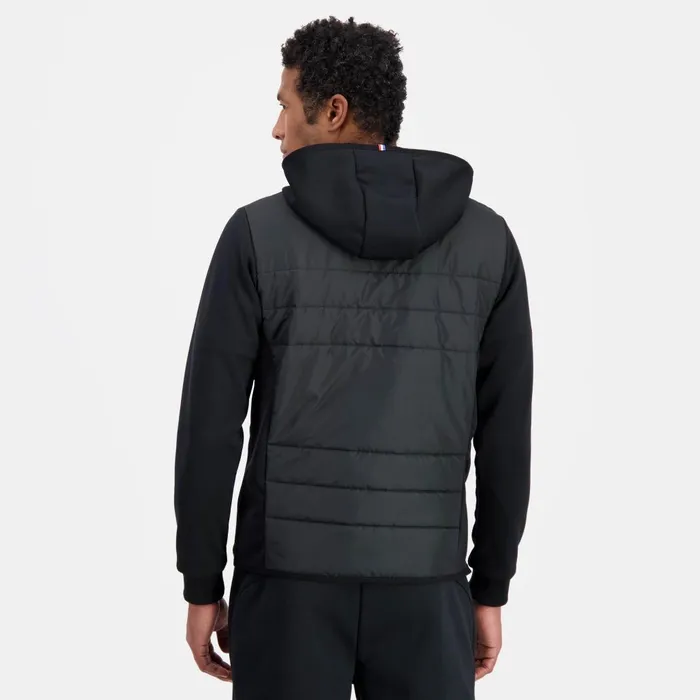 Sweatshirts Men Le Coq Sportif Ton Sur Ton ZipUp Hoodie Hybride Dperlant Black Sweatshirts Men Le Coq Sportif Ton Sur Ton ZipUp Hoodie Hybride Dperlant Black