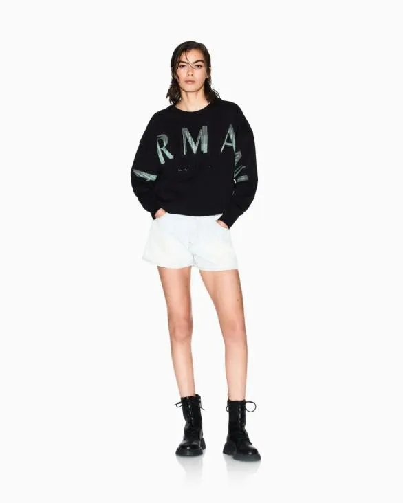 Sweatshirts Without Hood Black Women Armani Matching Sets Sweatshirts Without Hood Black Women Armani Matching Sets