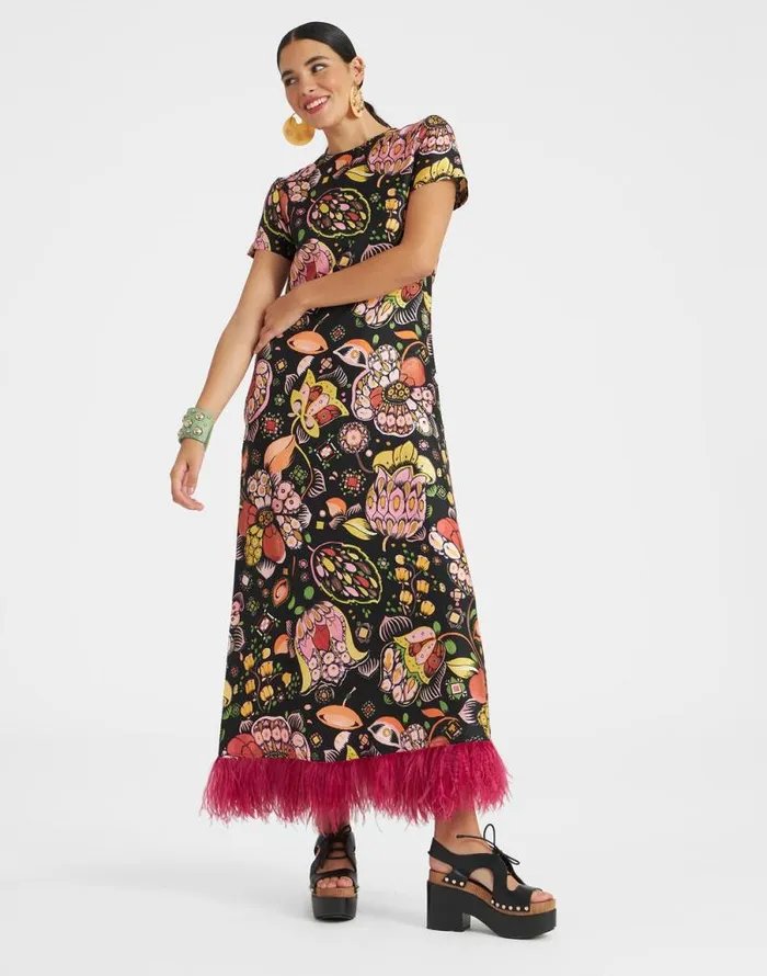 Swing Dress With Feathers Eden Women La Double J Dresses Swing Dress With Feathers Eden Women La Double J Dresses