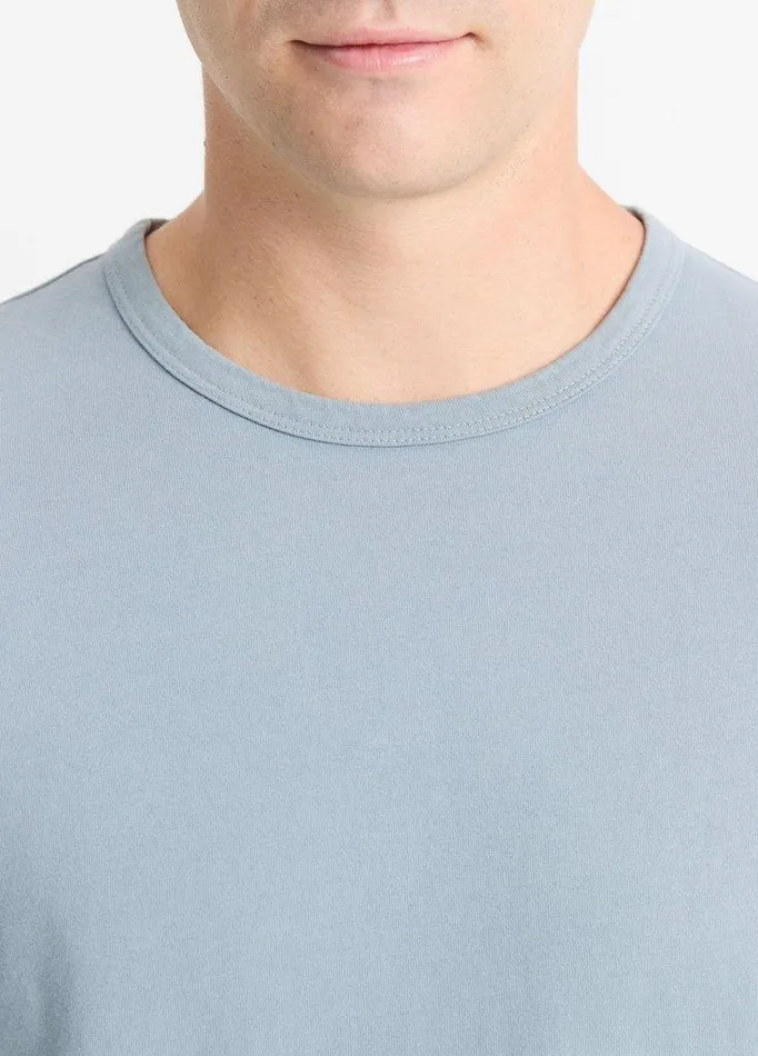 TShirts and Polos Men Vince Garment Dye ShortSleeve Crew Neck TShirt Washed Blue Spruce TShirts and Polos Men Vince Garment Dye ShortSleeve Crew Neck TShirt Washed Blue Spruce