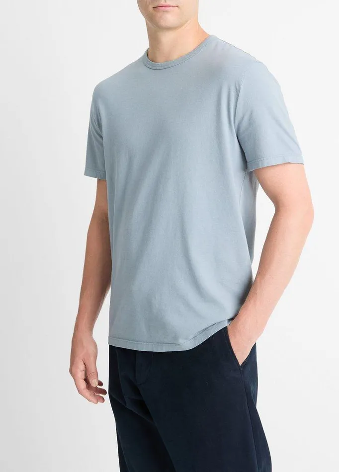 TShirts and Polos Men Vince Garment Dye ShortSleeve Crew Neck TShirt Washed Blue Spruce TShirts and Polos Men Vince Garment Dye ShortSleeve Crew Neck TShirt Washed Blue Spruce