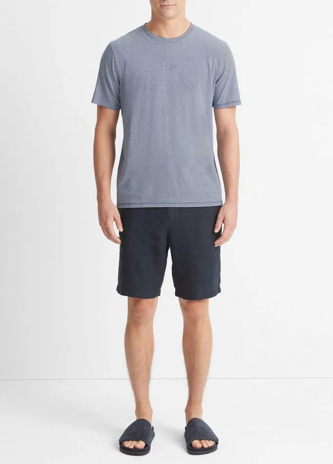 TShirts and Polos Men Vince Stripe Pima Cotton Crew Neck TShirt Dusty Sky Combo