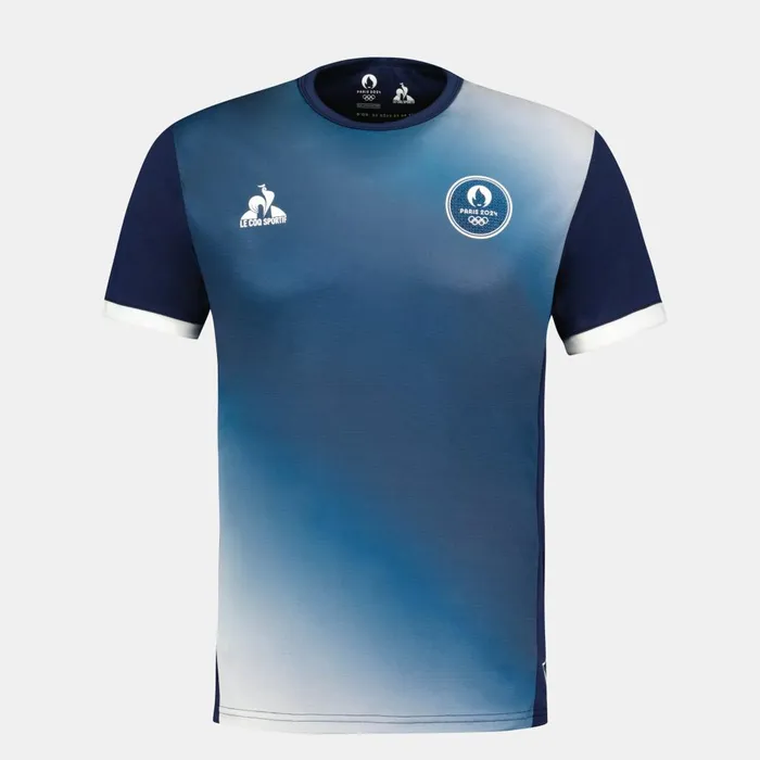 Tshirts And Tops Men Le Coq Sportif Paris 2024 TShirt Bleu Nuitmarshmallow Tshirts And Tops Men Le Coq Sportif Paris 2024 TShirt Bleu Nuitmarshmallow