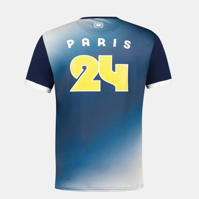 Tshirts And Tops Men Le Coq Sportif Paris 2024 TShirt Bleu Nuitmarshmallow Tshirts And Tops Men Le Coq Sportif Paris 2024 TShirt Bleu Nuitmarshmallow
