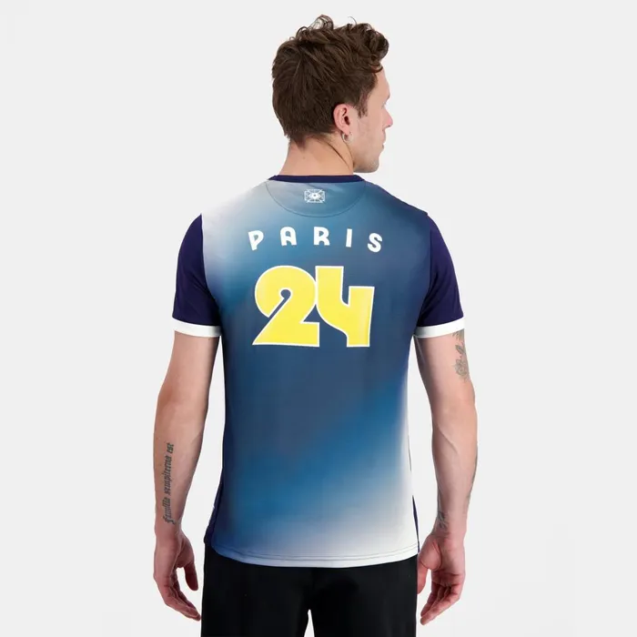 Tshirts And Tops Men Le Coq Sportif Paris 2024 TShirt Bleu Nuitmarshmallow Tshirts And Tops Men Le Coq Sportif Paris 2024 TShirt Bleu Nuitmarshmallow