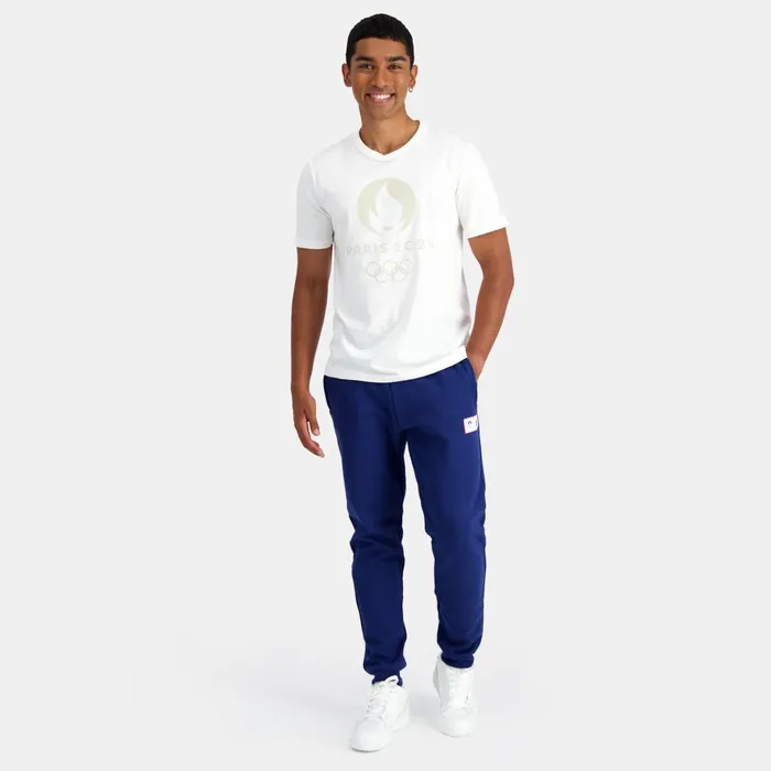 Tshirts And Tops MenWomen Le Coq Sportif Paris 2024 TShirt Marshmallow